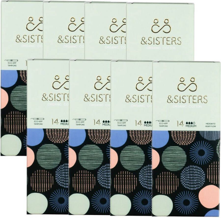 AndSisters &SISTERS – Eco-Applicator Tampons – Medium – 8 pak – Biologisch Katoen