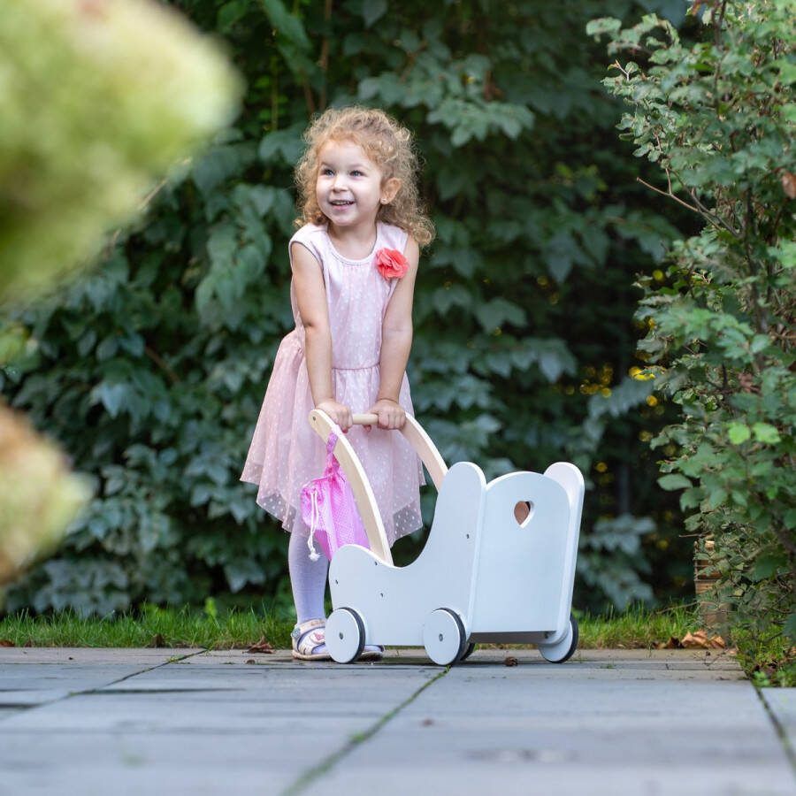 Angel Toys Poppen loopwagen grijs wit