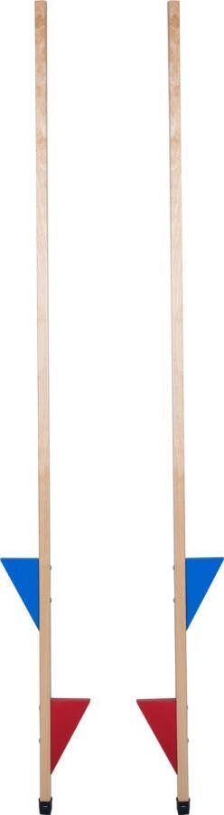 Angel Toys Stelten blauw rood gemaakt van beukenhout 170 cm verstelbaar