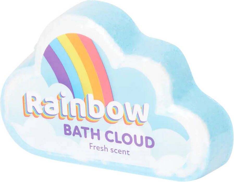 Rainbow Bath bomb cloud fresh scent Regenboog bruisballen Bad bruisbal Ontspanning Relax Blauw Wit