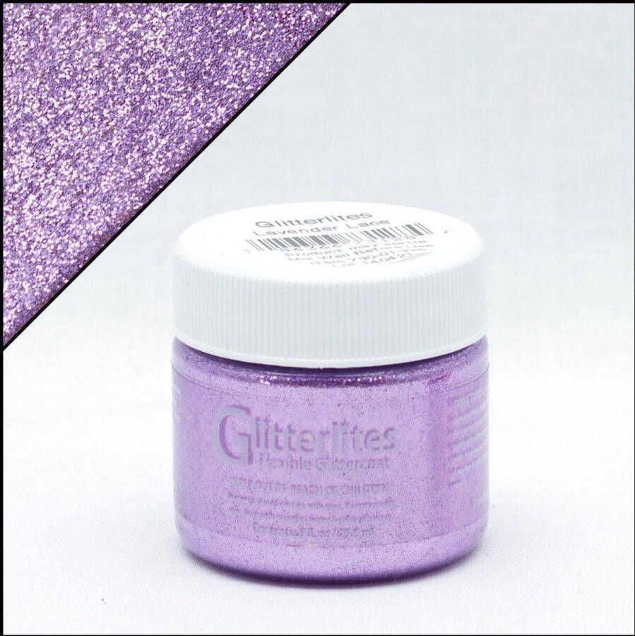 Angelus Glitterlites 29 5 ml Glitter verf voor o.a. leer Lavender Lace
