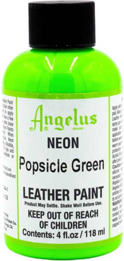 Angelus Leather Acrylic Paint textielverf voor leren stoffen acrylbasis 118ml Neon Popsicle Green