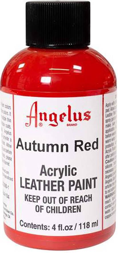 Angelus Leather Acrylic Paint textielverf voor leren stoffen acrylbasis Autumn Red 118ml