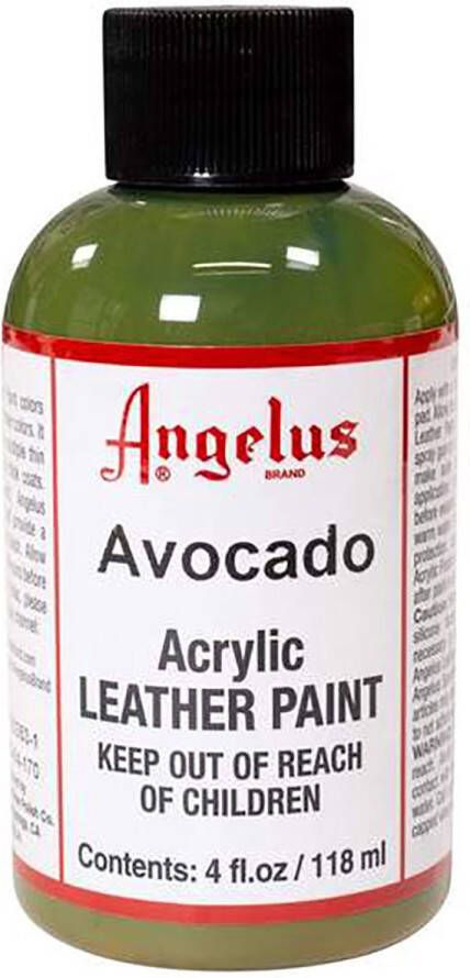 Angelus Leather Acrylic Paint textielverf voor leren stoffen acrylbasis Avocado Green 118ml