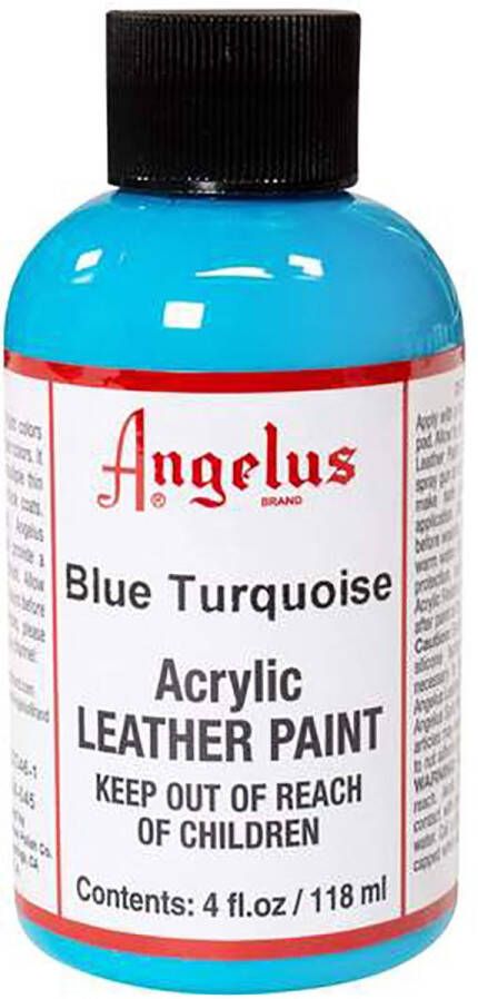 Angelus Leather Acrylic Paint textielverf voor leren stoffen acrylbasis Blue Turquoise 118ml