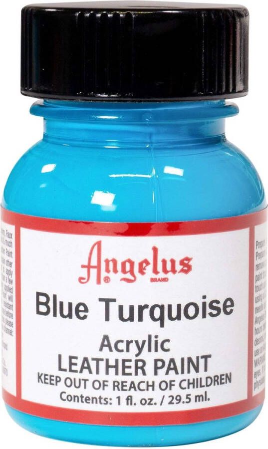 Angelus Leather Acrylic Paint textielverf voor leren stoffen acrylbasis Blue Turquoise 29 5ml