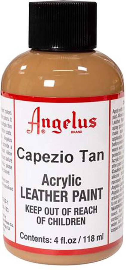 Angelus Leather Acrylic Paint textielverf voor leren stoffen acrylbasis Capezio Tan 118ml