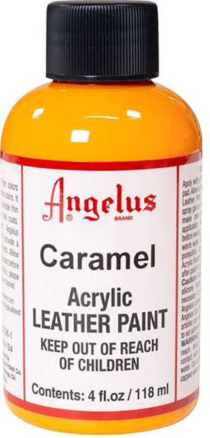 Angelus Leather Acrylic Paint textielverf voor leren stoffen acrylbasis Caramel 118ml