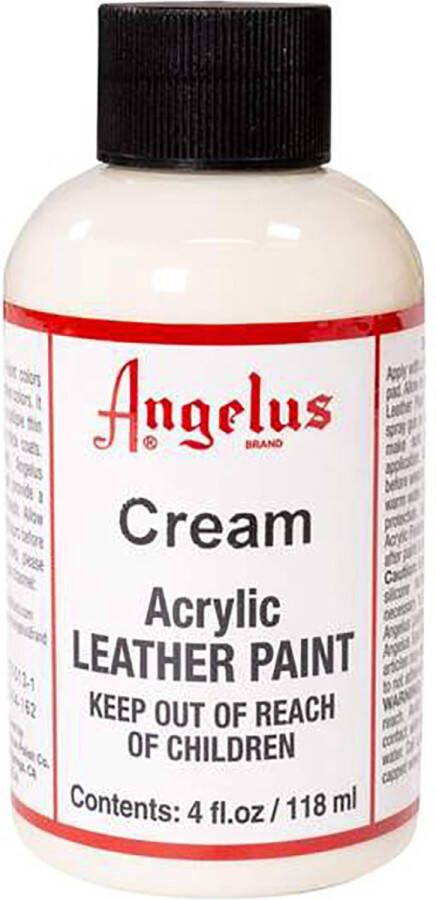 Angelus Leather Acrylic Paint textielverf voor leren stoffen acrylbasis Cream 118ml