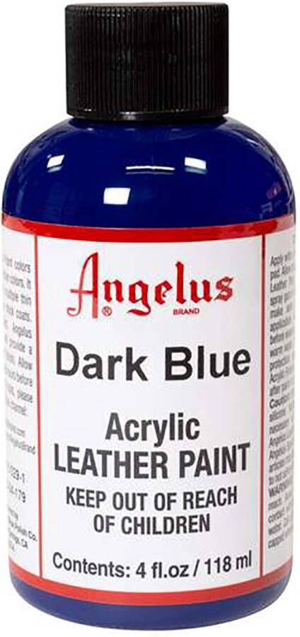 Angelus Leather Acrylic Paint textielverf voor leren stoffen acrylbasis Dark Blue 118ml