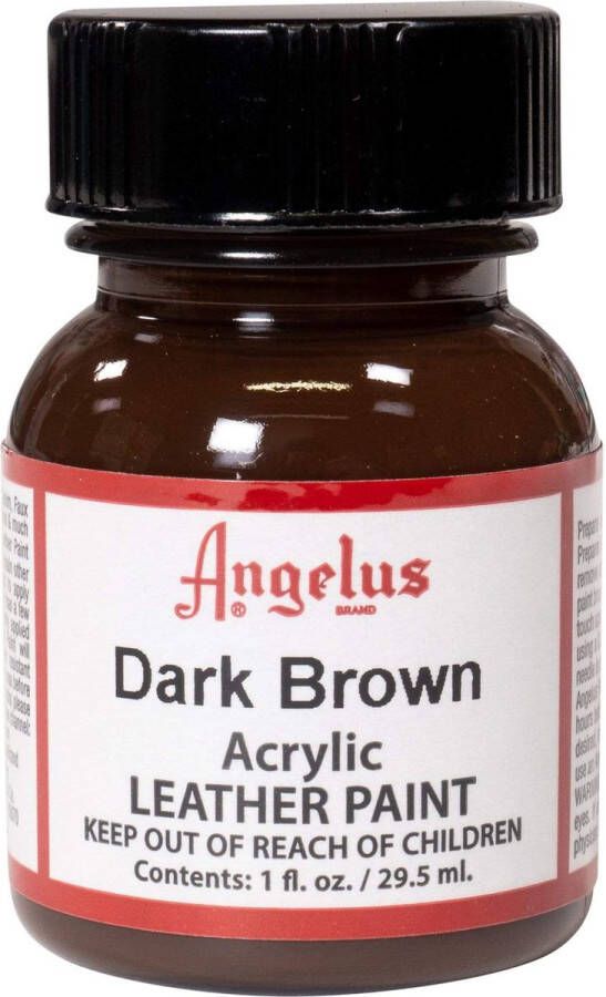 Angelus Leather Acrylic Paint textielverf voor leren stoffen acrylbasis Dark Brown 29 5ml