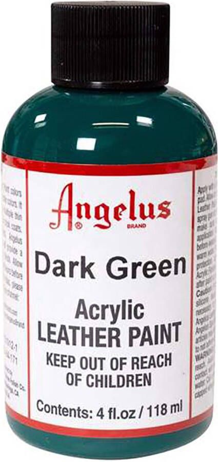 Angelus Leather Acrylic Paint textielverf voor leren stoffen acrylbasis Dark Green 118ml