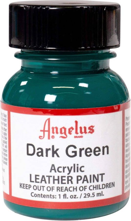 Angelus Leather Acrylic Paint textielverf voor leren stoffen acrylbasis Dark Green 29 5ml