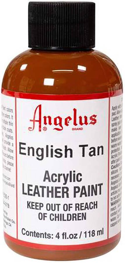 Angelus Leather Acrylic Paint textielverf voor leren stoffen acrylbasis English Tan 118ml