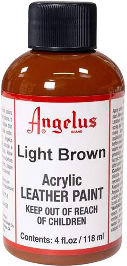 Angelus Leather Acrylic Paint textielverf voor leren stoffen acrylbasis Light Brown 118ml