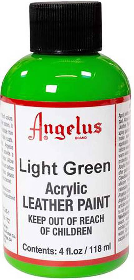 Angelus Leather Acrylic Paint textielverf voor leren stoffen acrylbasis Light Green 118ml