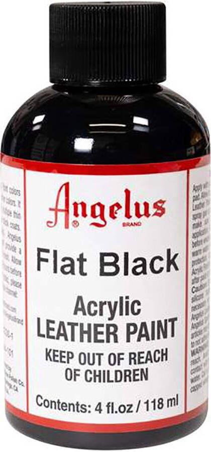 Angelus Leather Acrylic Paint textielverf voor leren stoffen acrylbasis Matte afwerking Black 118ml