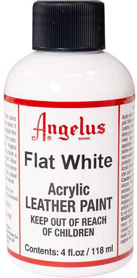 Angelus Leather Acrylic Paint textielverf voor leren stoffen acrylbasis Matte afwerking White 118ml