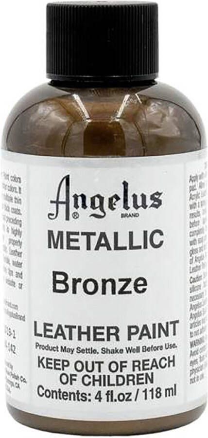 Angelus Leather Acrylic Paint textielverf voor leren stoffen acrylbasis Metallic Bronze 118ml