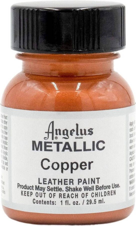 Angelus Leather Acrylic Paint textielverf voor leren stoffen acrylbasis Metallic Koper 29 5ml