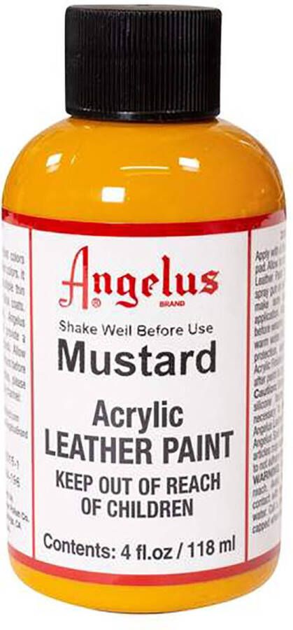 Angelus Leather Acrylic Paint textielverf voor leren stoffen acrylbasis Mustard 118ml