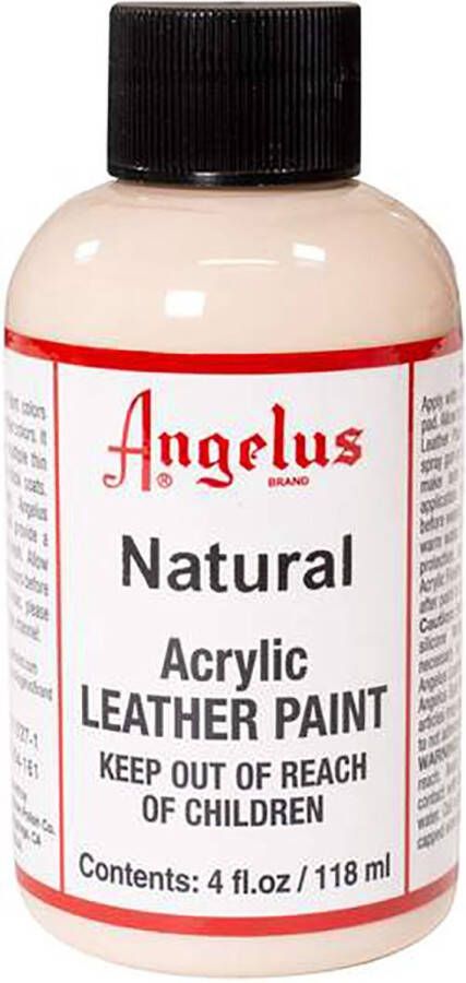 Angelus Leather Acrylic Paint textielverf voor leren stoffen acrylbasis Natural 118ml