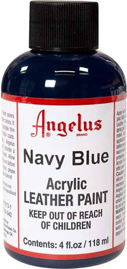 Angelus Leather Acrylic Paint textielverf voor leren stoffen acrylbasis Navy Blue 118ml