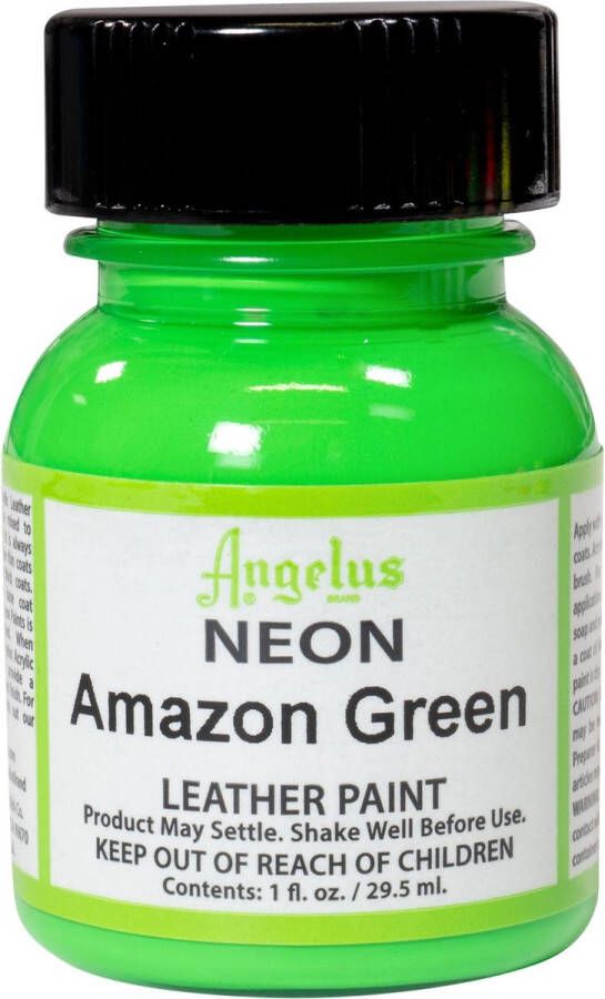 Angelus Leather Acrylic Paint textielverf voor leren stoffen acrylbasis Neon Amazon Green 29 5ml