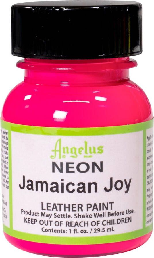 Angelus Leather Acrylic Paint textielverf voor leren stoffen acrylbasis Neon Jamaican Joy 29 5ml