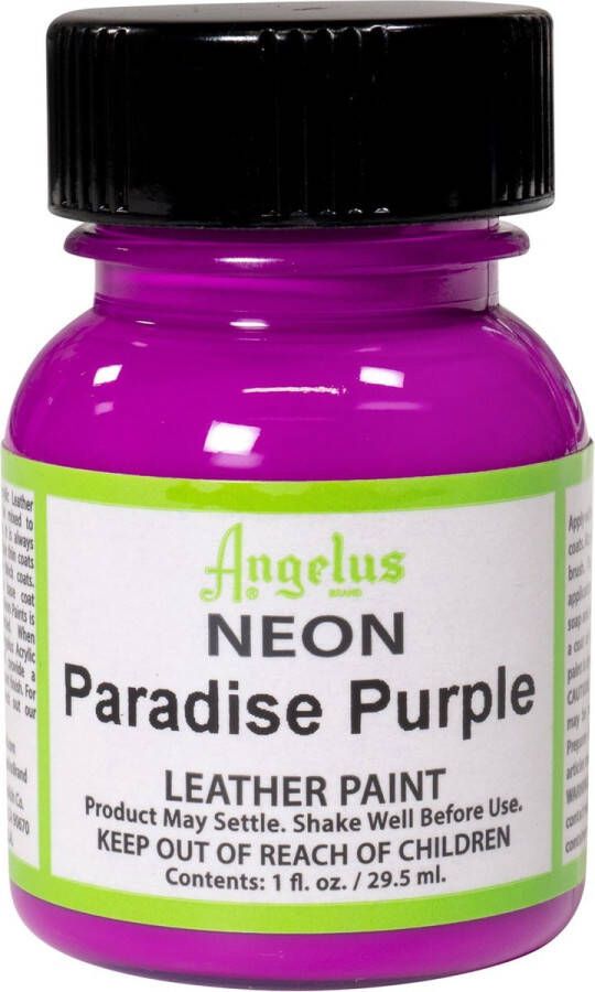 Angelus Leather Acrylic Paint textielverf voor leren stoffen acrylbasis Neon Paradise Purple 29 5ml