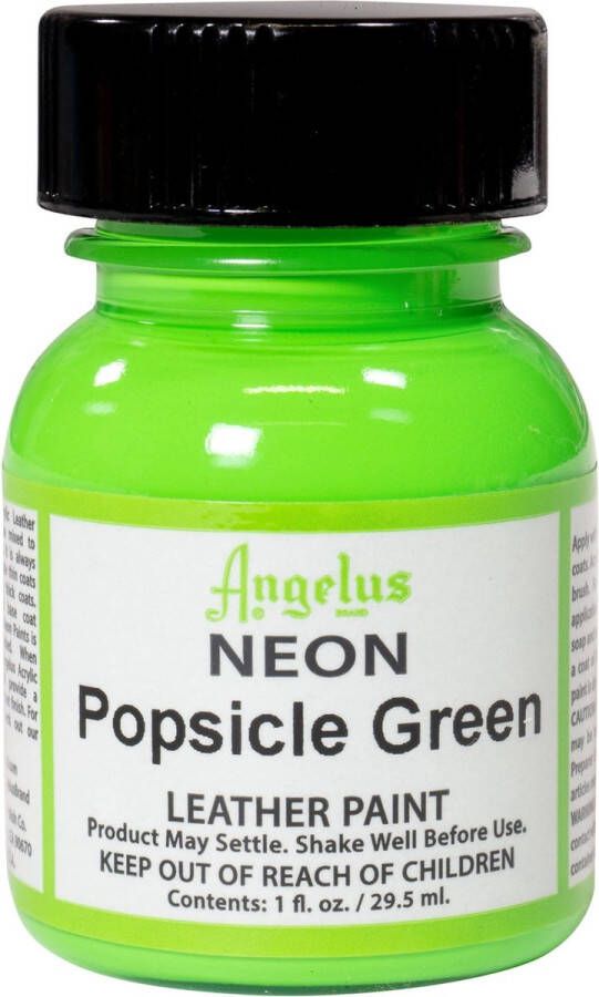 Angelus Leather Acrylic Paint textielverf voor leren stoffen acrylbasis Neon Popsicle Green 29 5ml