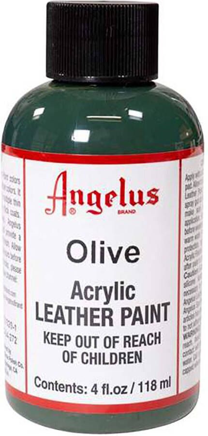 Angelus Leather Acrylic Paint textielverf voor leren stoffen acrylbasis Olive 118ml