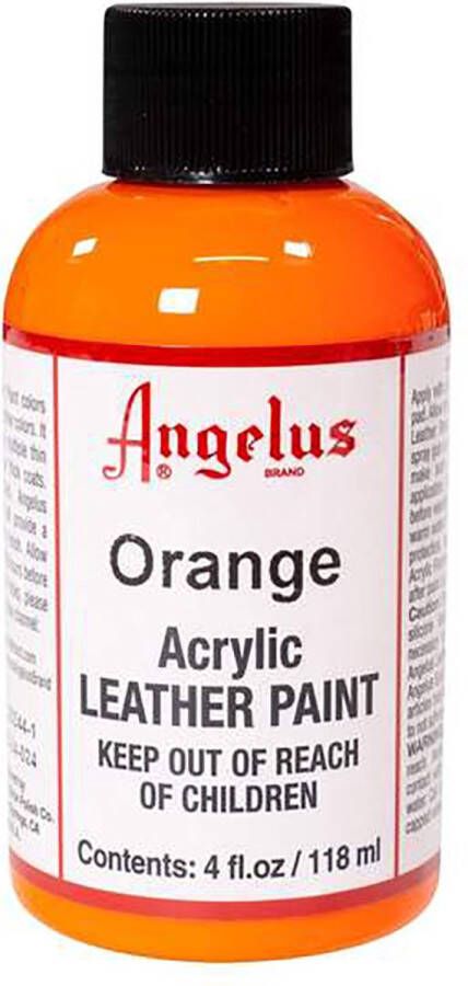 Angelus Leather Acrylic Paint textielverf voor leren stoffen acrylbasis Orange 118ml