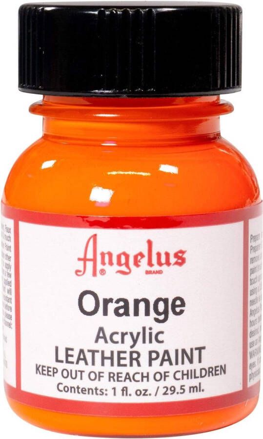 Angelus Leather Acrylic Paint textielverf voor leren stoffen acrylbasis Orange 29 5ml