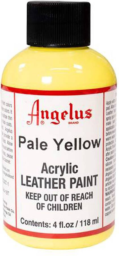 Angelus Leather Acrylic Paint textielverf voor leren stoffen acrylbasis Pale Yellow 118ml