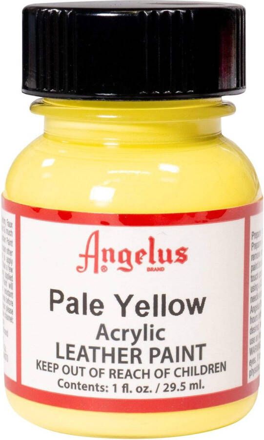 Angelus Leather Acrylic Paint textielverf voor leren stoffen acrylbasis Pale Yellow 29 5ml