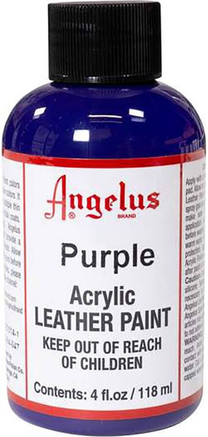 Angelus Leather Acrylic Paint textielverf voor leren stoffen acrylbasis Purple 118ml