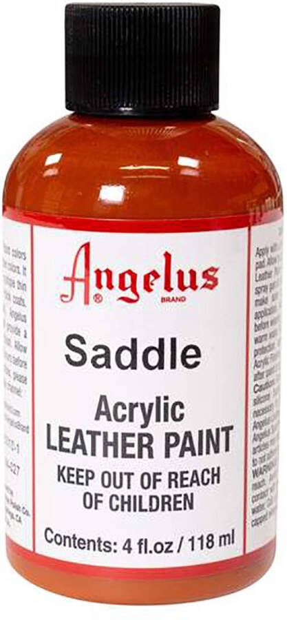 Angelus Leather Acrylic Paint textielverf voor leren stoffen acrylbasis Saddle 118ml