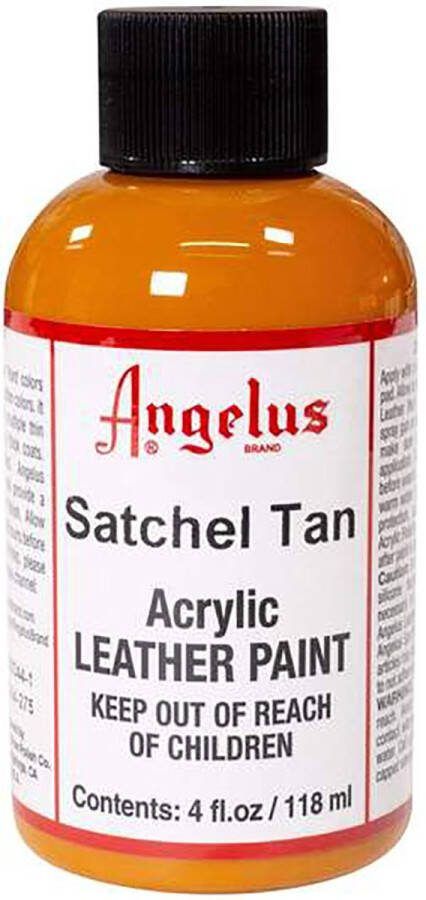Angelus Leather Acrylic Paint textielverf voor leren stoffen acrylbasis Satchel Tan 118ml