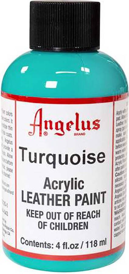 Angelus Leather Acrylic Paint textielverf voor leren stoffen acrylbasis Turquoise 118ml