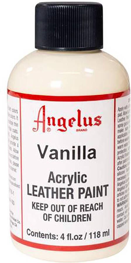 Angelus Leather Acrylic Paint textielverf voor leren stoffen acrylbasis Vanilla 118ml