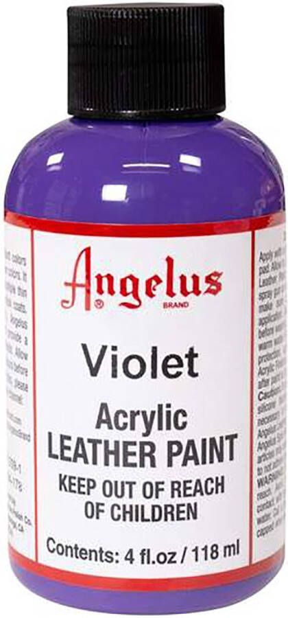 Angelus Leather Acrylic Paint textielverf voor leren stoffen acrylbasis Violet 118ml