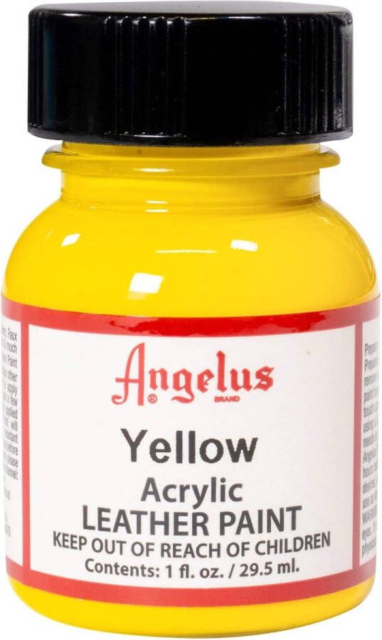 Angelus Leather Acrylic Paint textielverf voor leren stoffen acrylbasis Yellow 29 5ml