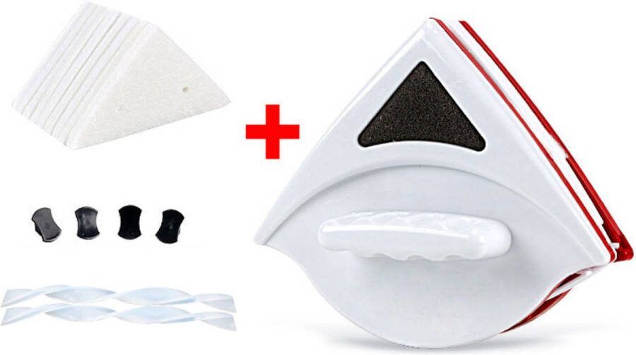 GUTEC Anhichef Magnetische Ramenwasser Raamwisser Dubbel Glas 15-24mm Ruitenreiniger 6 Doekjes Ruitenwasser Set