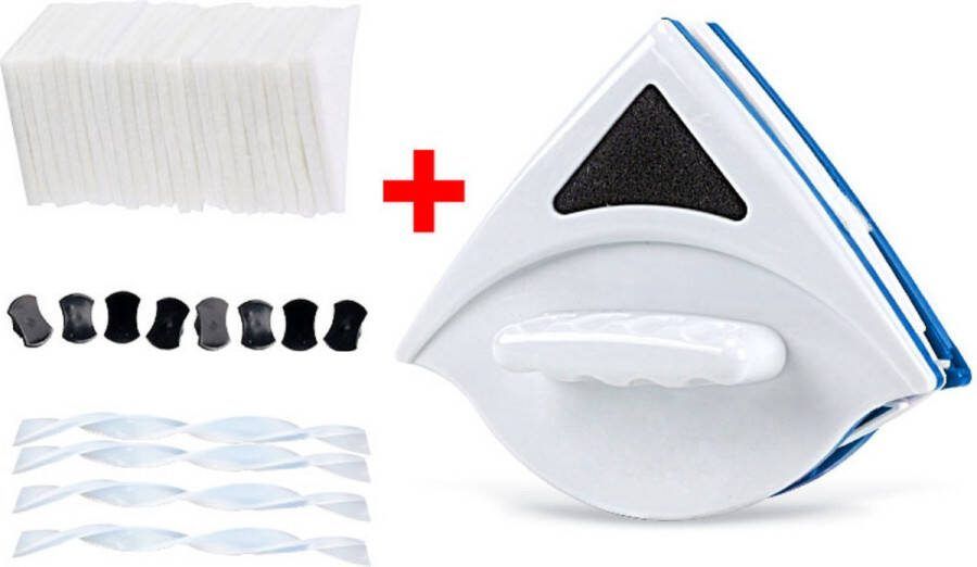 GUTEC Anhichef Magnetische Ramenwasser Raamwisser Enkel Glas 3-5mm Ruitenreiniger 30 Doekjes Ruitenwasser Set XL