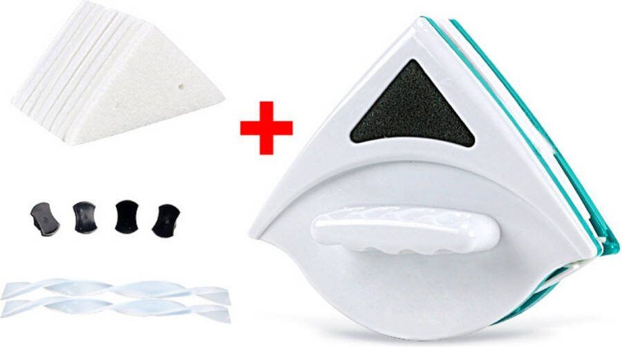GUTEC Anhichef Magnetische Ramenwasser Raamwisser Enkel Glas 5-12mm Ruitenreiniger 6 Doekjes Ruitenwasser Set