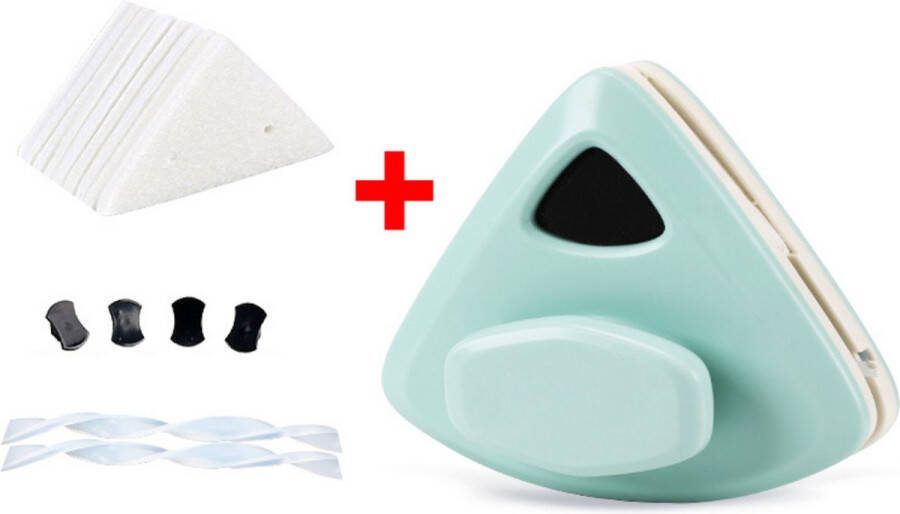 GUTEC Anhichef Magnetische Ramenwasser Raamwisser Enkel Glas 5-12mm Verbeterd Handvat Ruitenreiniger 6 Doekjes Ruitenwasser Set