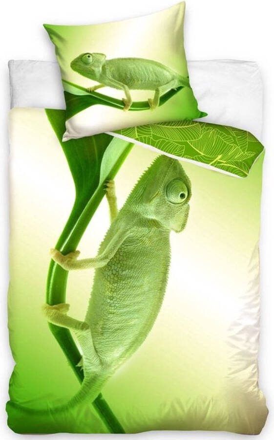 SimbaShop Animal Pictures Dekbedovertrek Kameleon Eenpersoons 140 x 200 cm Katoen