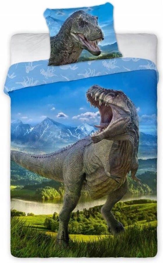 Jurassic World Dinosaurus Dekbedovertrek T-Rex 140 x 200 cm + 70 x 90 cm Katoen