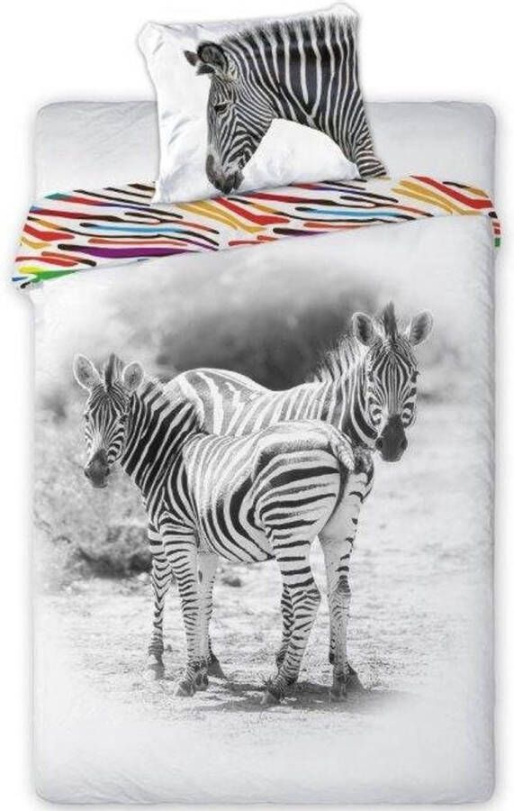 Animal Pictures Zebra Dekbedovertrek Eenpersoons 140 x 200 cm Multi